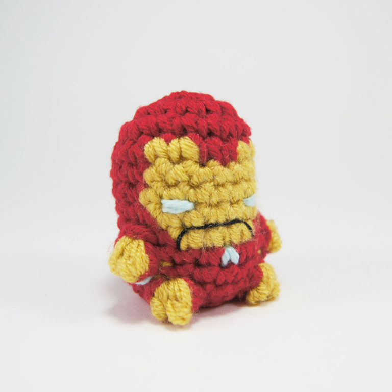 crocheted iron man