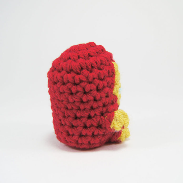 crocheted iron man