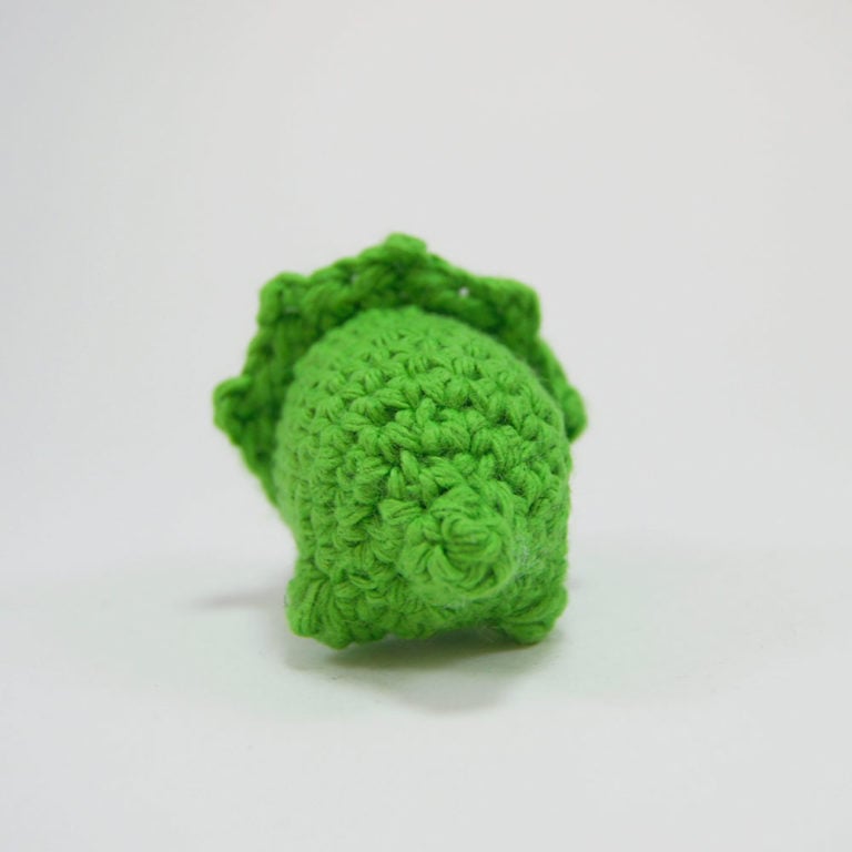crocheted triceratops