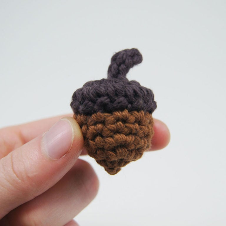 crocheted acorn