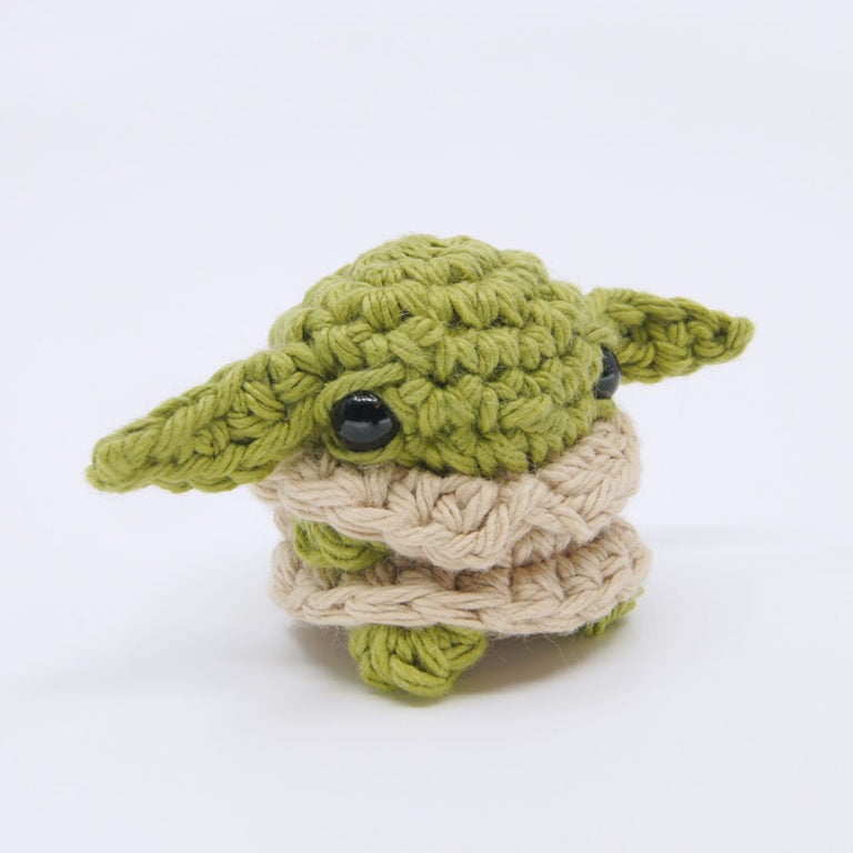 crocheted baby yoda