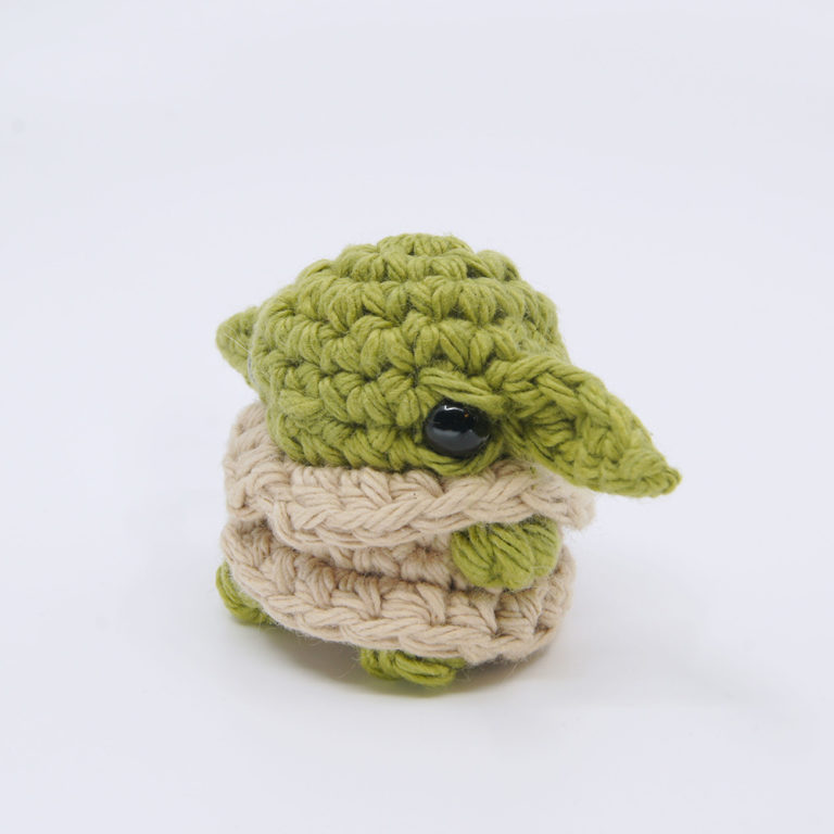 crocheted baby yoda