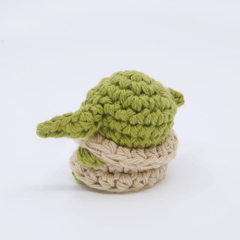 crocheted baby yoda