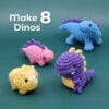 Themed Crochet Kit Bundle - Dinosaur + Cactus + Whale Beginner Crochet Kits - Image 5