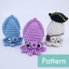 Squid Amigurumi Crochet Pattern