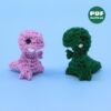 Crocheted Mini Raptor Dinosaur Amigurumi Pattern