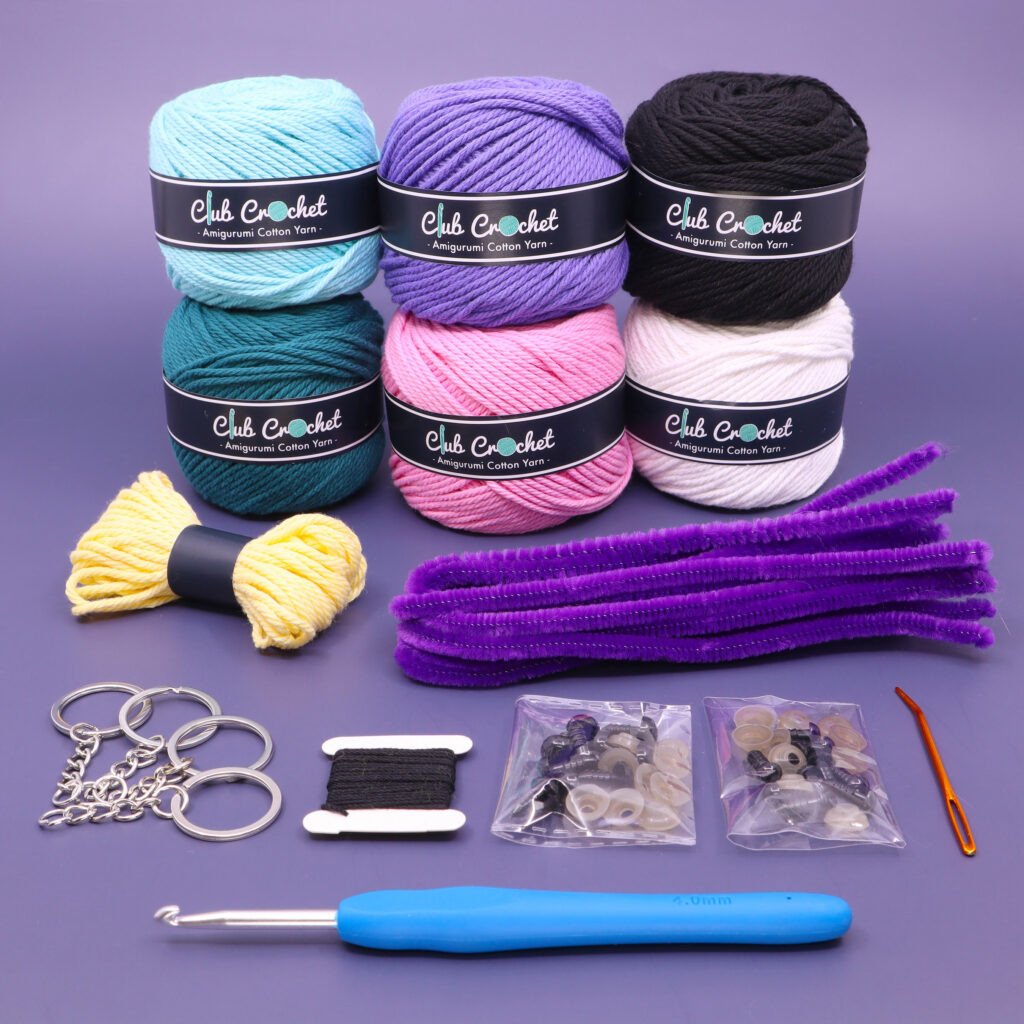 Yarn and materials included with the kit