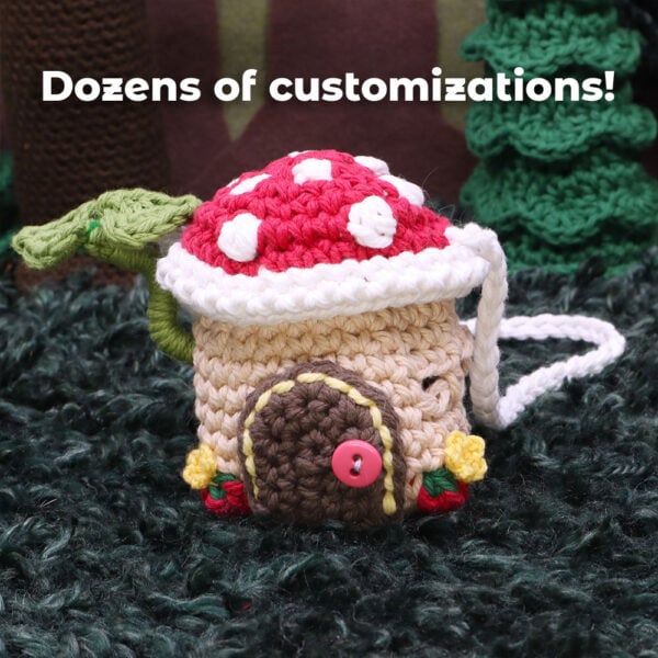 Mushroom Gnome Home Amigurumi Dice Bag and Pouch Pattern - Image 5