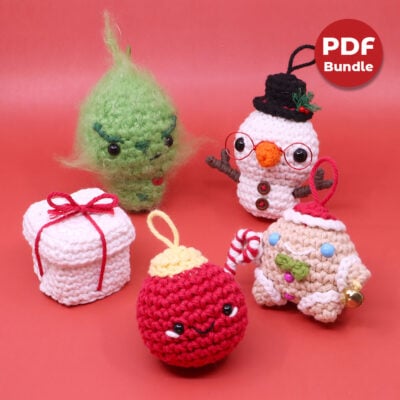Christmas Ornament Amigurumi Crochet Pattern Bundle