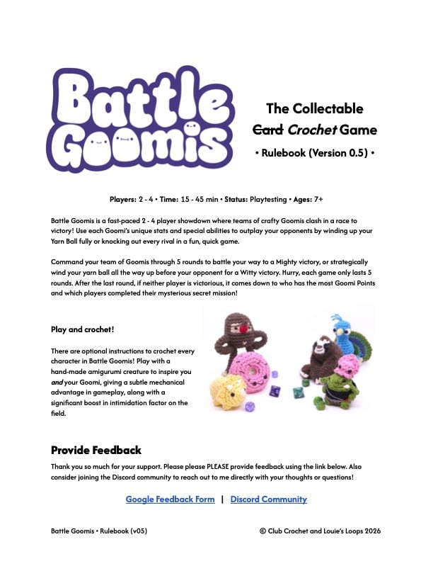 Battle Goomis - Rulebook - v05 Jpgs